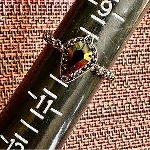Fragrant Jewels Multicolor Black Teardrop Ring